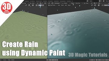 Blender 2.83 Tutorial | Create Rain using Dynamic Paint
