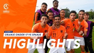 Highlights Oranje onder 17 - Spanje (16/5/2019) Halve finale EK