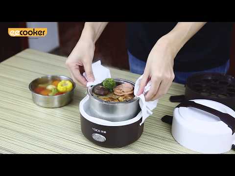 Electric Steamer Lunch Box With 3 Containers