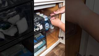 Organizing and restocking under the kitchen sink #asmr #organized #kitchensupplies