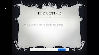Inductive/Deductive Organization: ENG 101
