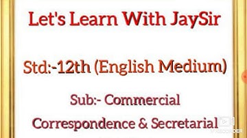 Std :12(English Medium) Sub:- S.p.c.c Portion:- S.P ch:-03 Debenture