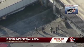 Kansas City firefighters respond to forklift fire in industrial area
