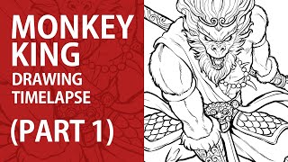 MONKEY KING (WUKONG) - DRAWING TIMELAPSE (PART 1) MONKEY KING (WUKONG) - DRAWING TIMELAPSE (PART 1)