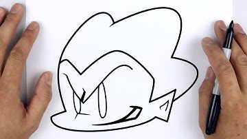 HOW TO DRAW PICO FACE | Friday Night Funkin (FNF) - Easy Step By Step Tutorial For Beginners