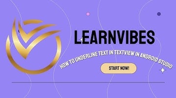 "Android Studio Tutorial: How to Underline Text in TextView - Step-by-Step Guide | #learnvibes