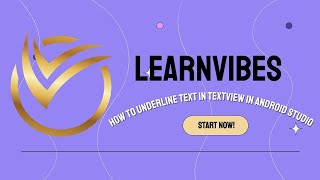 "Android Studio Tutorial: How to Underline Text in TextView - Step-by-Step Guide | #learnvibes