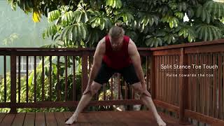 Easy Stretches: Split Stance Toe Touch