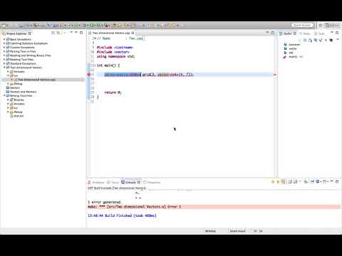 Learn Advanced C++ Programming  twodimensional vectors