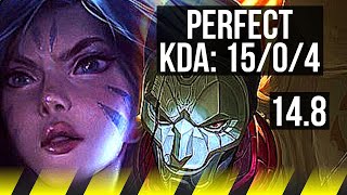 KAI'SA & Tahm Kench vs JHIN & LeBlanc (ADC) | 15/0/4, Legendary, 800+ games | NA Master | 14.8