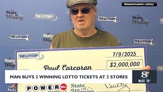 Man buys 2 winning lotto tickets at 2 stores