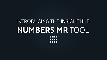 InsightHub NumbersMR Tool Demo