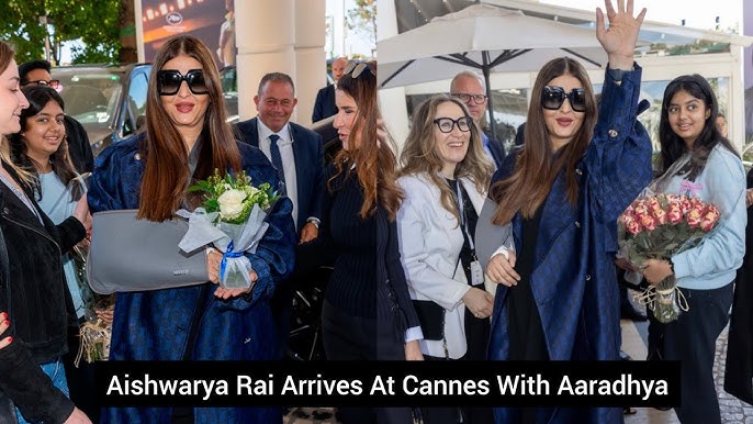 Aishwarya Rai Arrives At Cannes Film Festival With Her Daughter Aaradhya  Bachchan | Aishwarya Rai
