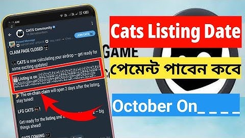 Cats Listing Date Airdrop | Cats Withdrawal Bitget | Cats Newest Update
