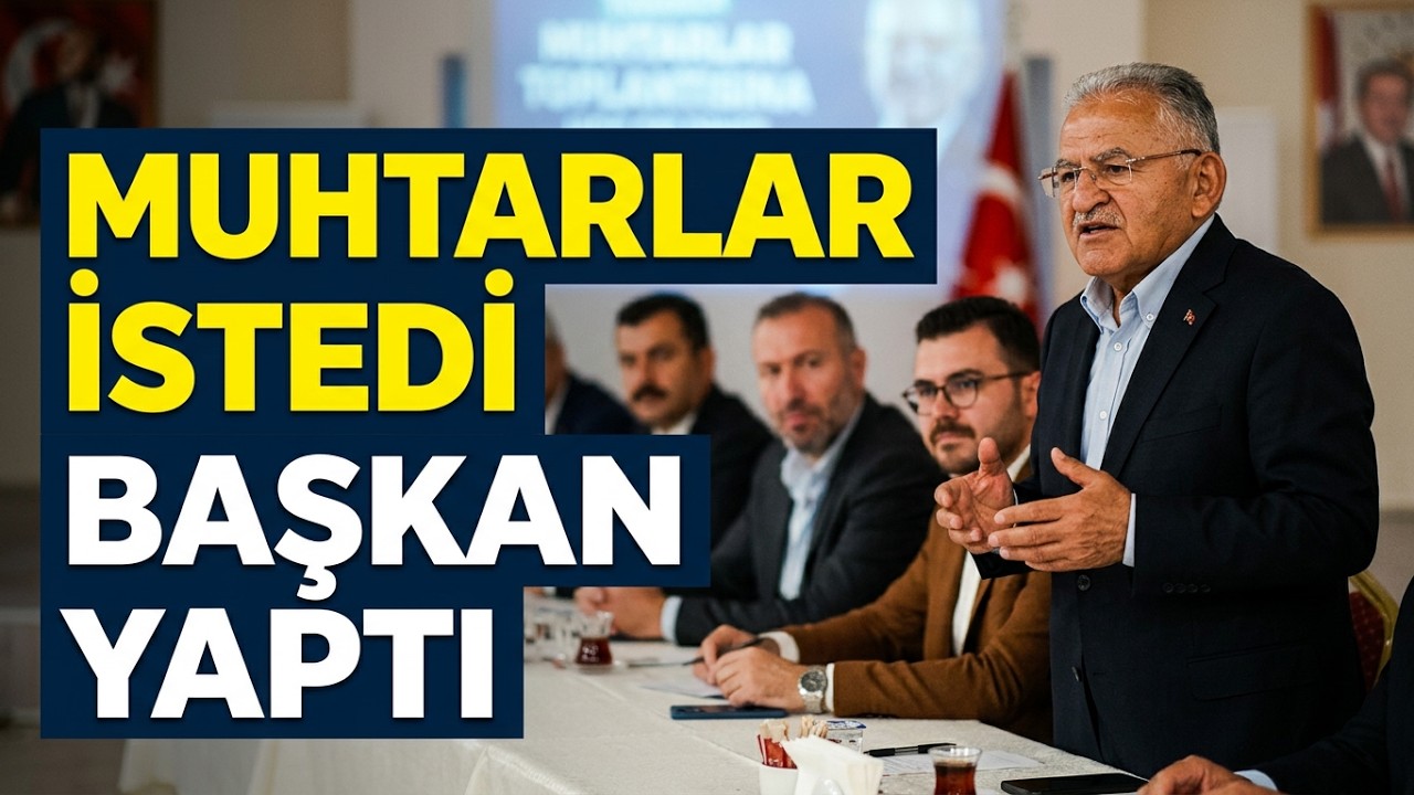 Tomarza’da Muhtarlar İstedi, Başkan Büyükkılıç Anında Talimat Verdi