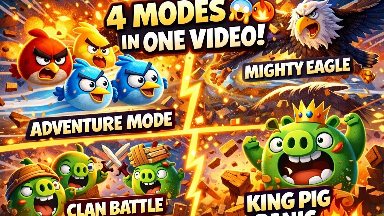Angry Birds 2 Adventure Mode + Mighty Eagle + King Pig Panic 👑🔥 Full Gameplay