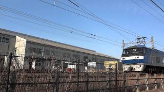 EF210-115号機[吹]代走牽引5099レ 東静岡駅～草薙駅間通過