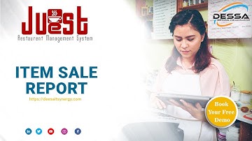 Item Sale Report in Juest? | Restaurant POS Software | Dessa IT Synergy