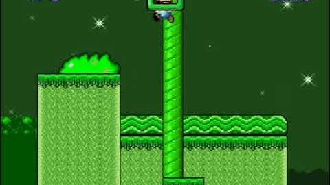 SMF2 Green Edition custom level: SMB 1-6 Night of the Green