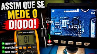 O jeito certo de medir o diodo Zener na placa do celular!
