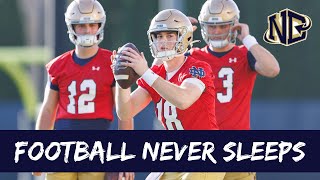 Football Never Sleeps: Early impressions of the Notre Dame QBs and the talent around them