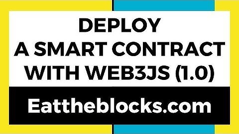 Deploy A Smart Contract With Web3 (1.0) | Ep 3