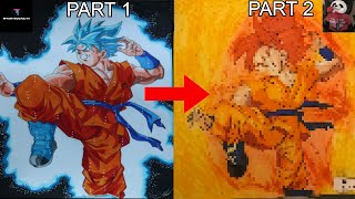 DRAWING GOKU SUPER SAYIAN GOD WITH GODLY AURA screenshot 5