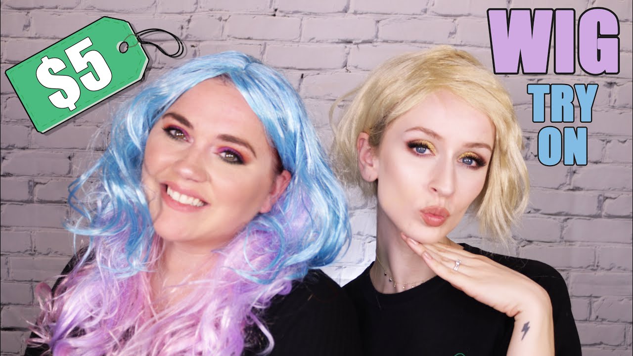 TRYING CHEAP WIGS FROM WALMART