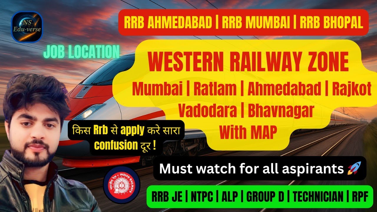 Western Railway Zone (WR) Explained | Divisions, Map & RRB Recruiter #rrb #indianrailways