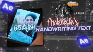 How to Create Axkush Like Handwriting Text Animation in After Effects | Full Tutorial