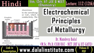 Electrochemical Principles of Metallurgy | Class 12th | Lecture 112