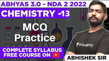 Chemistry MCQ For NDA | NDA Chemistry Classes 2022 | Abhyas 3.0 Complete Batch For NDA 2 2022