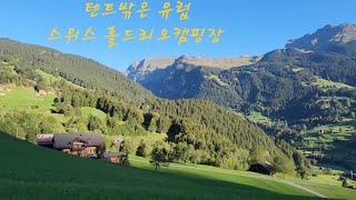 텐트밖은 유럽 스위스융프라우 홀드리오캠핑장 유럽여행