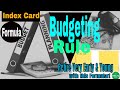 The budgeting index card golden rule that will help you retire very early and young in life