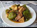 Дунганский перец, жареный с мясом и тофу. (Очень острое блюдо)