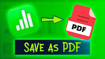 How to Save Apple Numbers As PDF File Tutorial