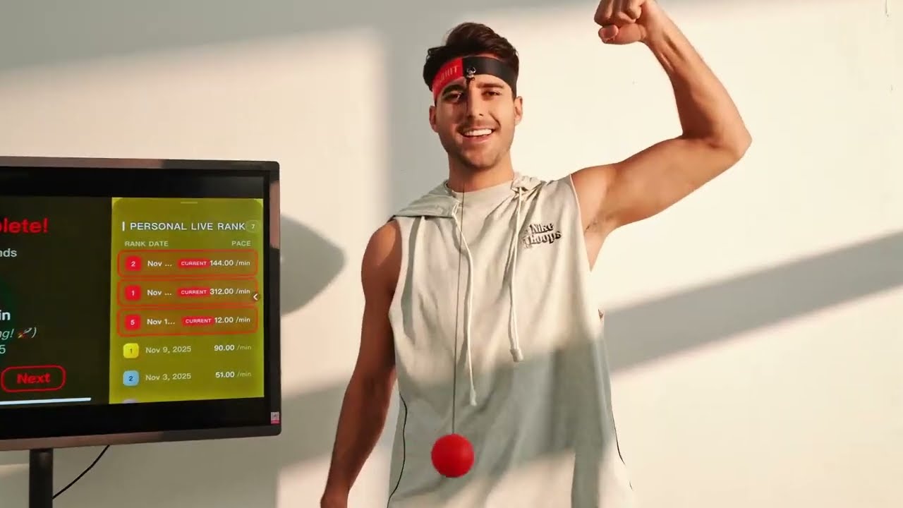 Boxing Reflex Ball with Punch Counter App