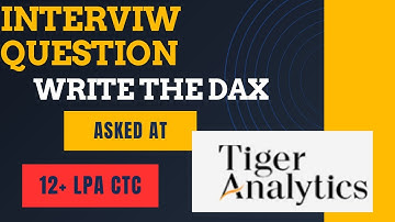 Power Bi Question | Asked At Interview | Tiger Analytics