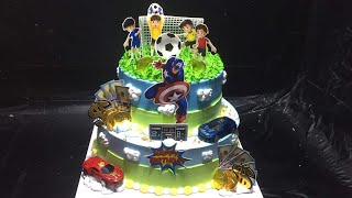 Football And Captain Cake |How to make Birthday Cake |