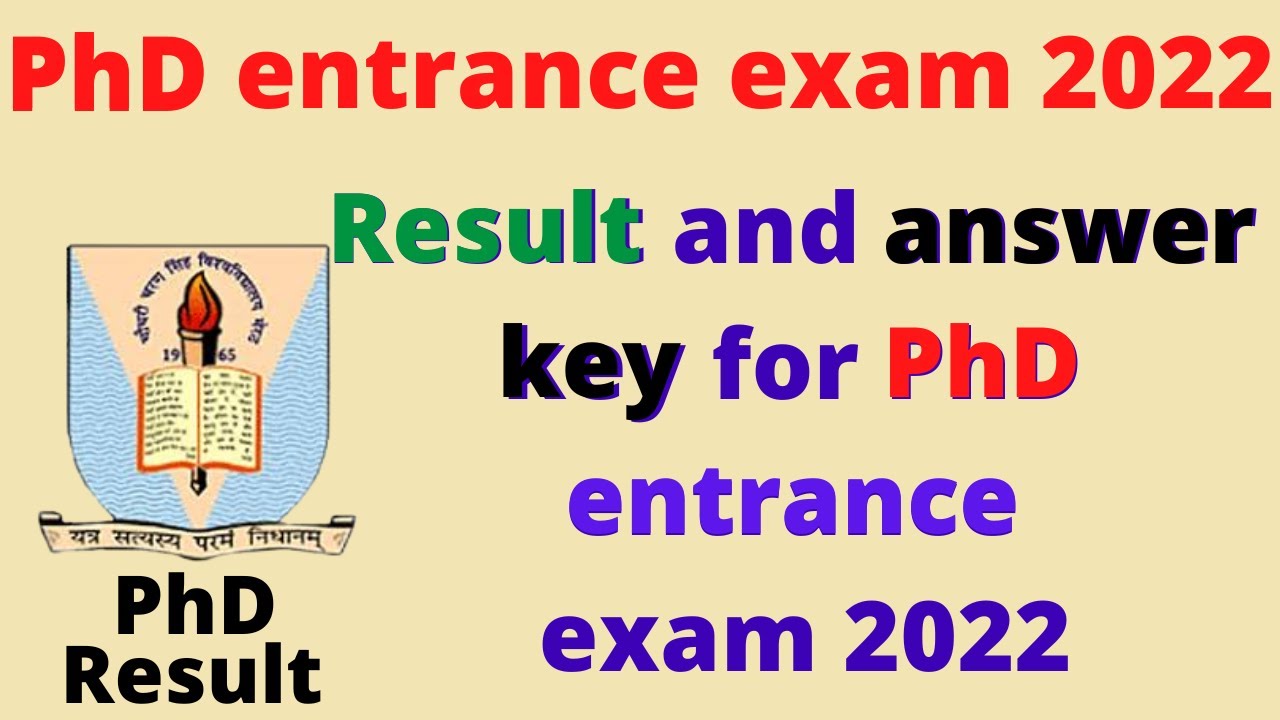 phd entrance result 2022