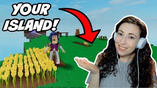 Visiting YOUR Roblox Skyblock Islands LIVE!!