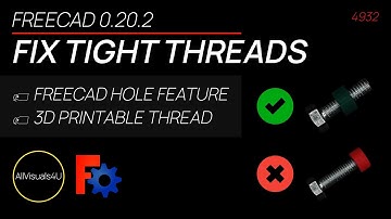 🔩 How To Fix Tight 3D Printed Threads - Hole Clearance - FreeCAD Thread - FreeCAD Hole Feature