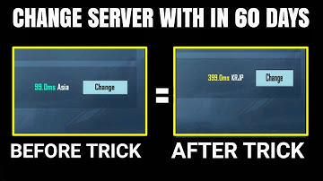 How To Change Server With in 60 Days PubgMobile || Secret Trick to Change Server before 60 days