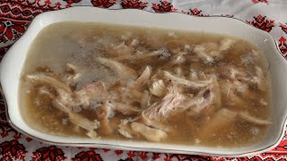 Холодец из курицы и свиных ножек