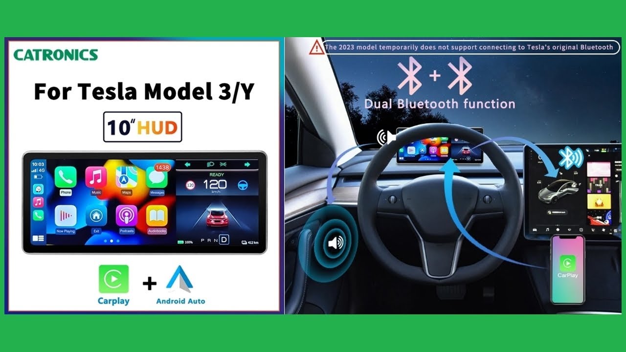 CATRONICS for 2023 Tesla Accessories Model 3 Y Digital Dashboard