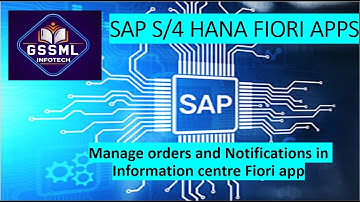 Manage orders and Notifications in Information center Fiori app