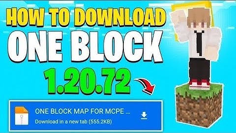🤯One Block Map For Minecraft PE (1.20, 1.21) – MCPE/Bedrock Skyblock | OneBlock Map Download