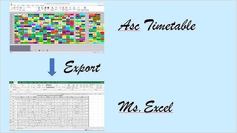Mengekspor Asc Timetable  ke Microsoft Excel