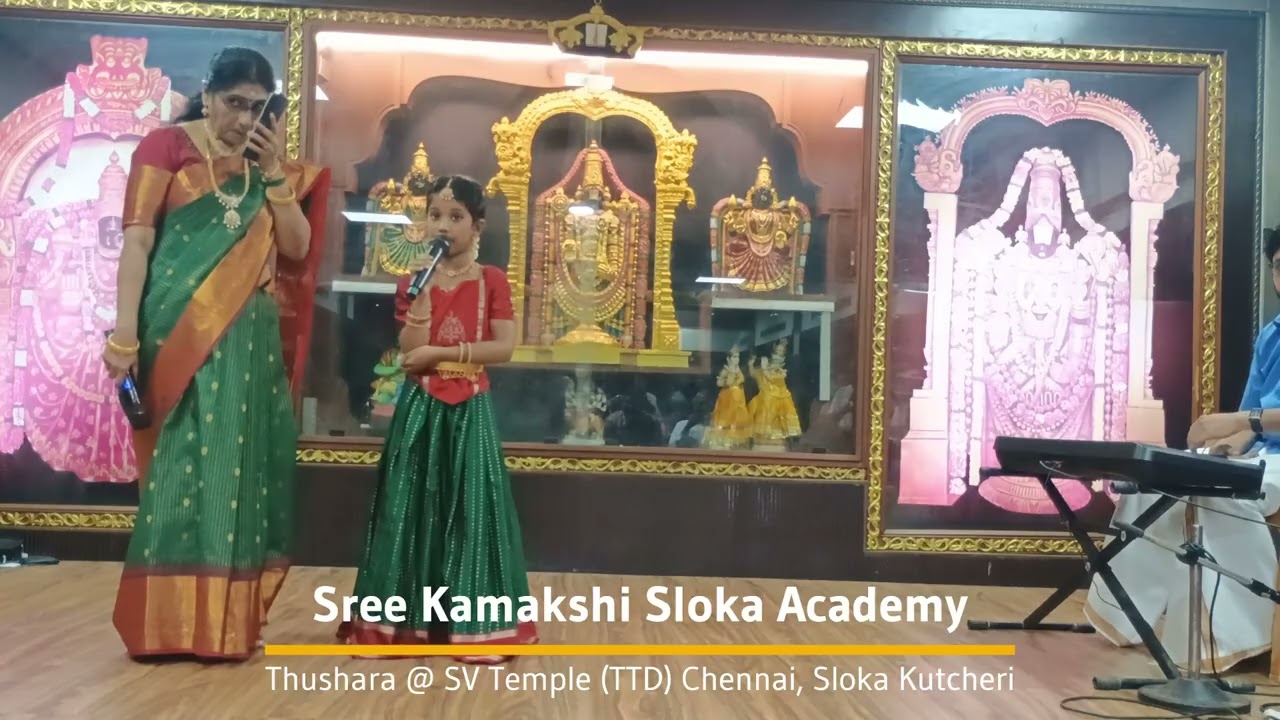 Our student Thushara @ SV Temple (TTD), Chennai, Sloka Kutcheri