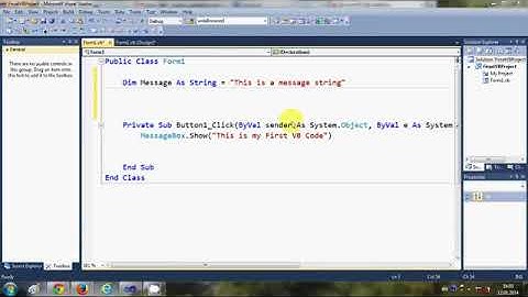 Visual Basic  NET Tutorial   Beginners   Variable Declaration in Visual Basic